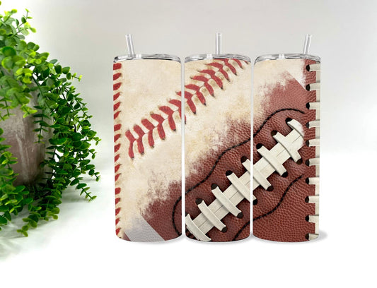 Football Baseball Seams - 20 oz Tumbler