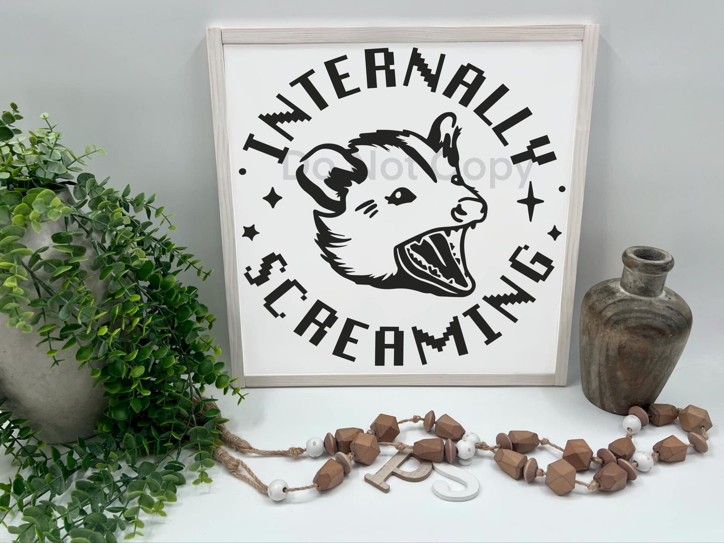 Internally Screaming - Wood Sign