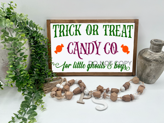 Trick Or Treat Candy Co - Wood Sign