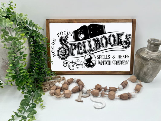 Spellbooks - Wood Sign