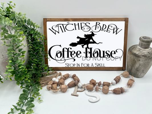 Witches Brew Coffee House - Wood Sign