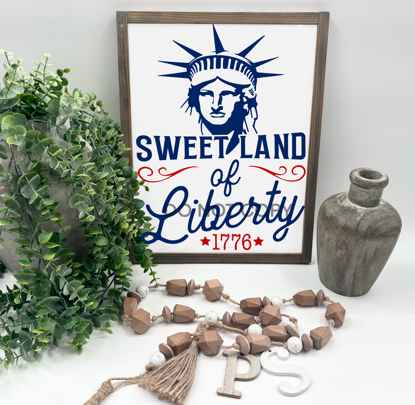 Sweet Land Of Liberty - Wood Sign