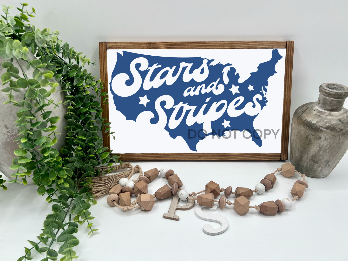 Stars And Stripes - 16x10” - Wood Sign