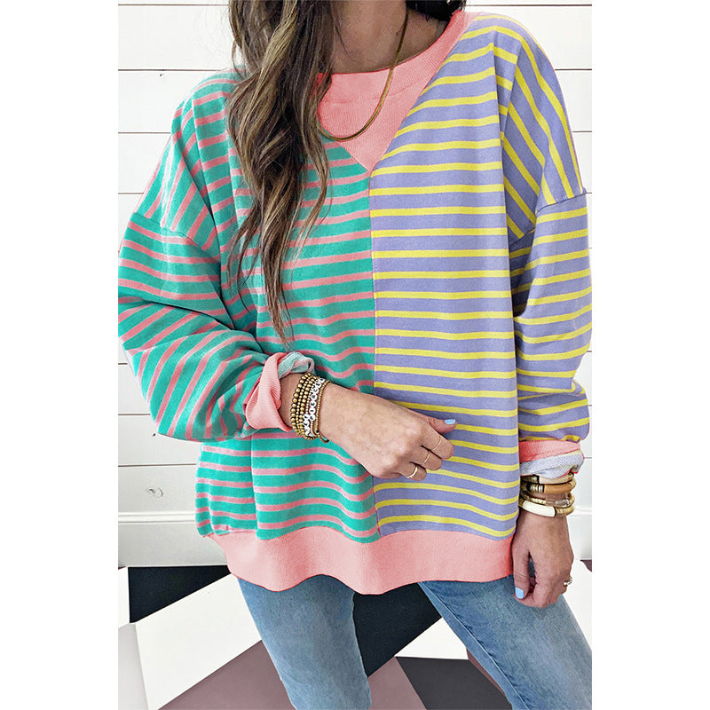 PREORDER: The Finley Split Retro Stripe Sweater 1.13.25