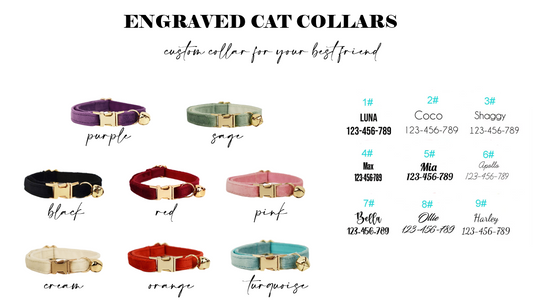 PREORDER: Engraved Cat Collars 1.13.25