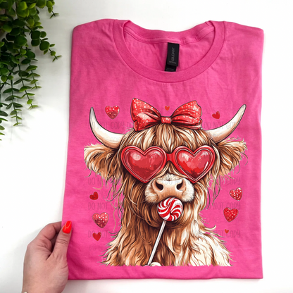 Highland Cow Sucker Valentine - Custom