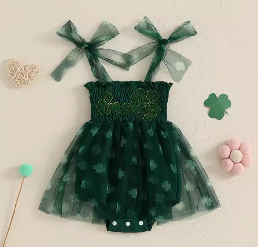 PREORDER: The St Patty Tulle and Smocked Dress 1.27.25