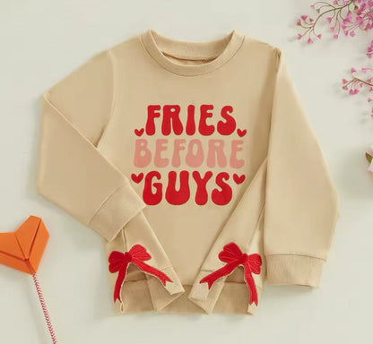 PREORDER: Fries before Guys/ Bows and Kisses Sweatshirt 1.13.25