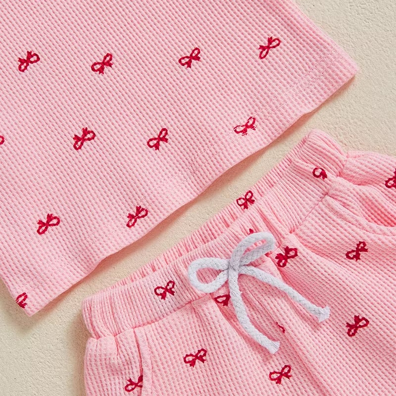 PREORDER: Waffle Knit Bow Set 1.13.25