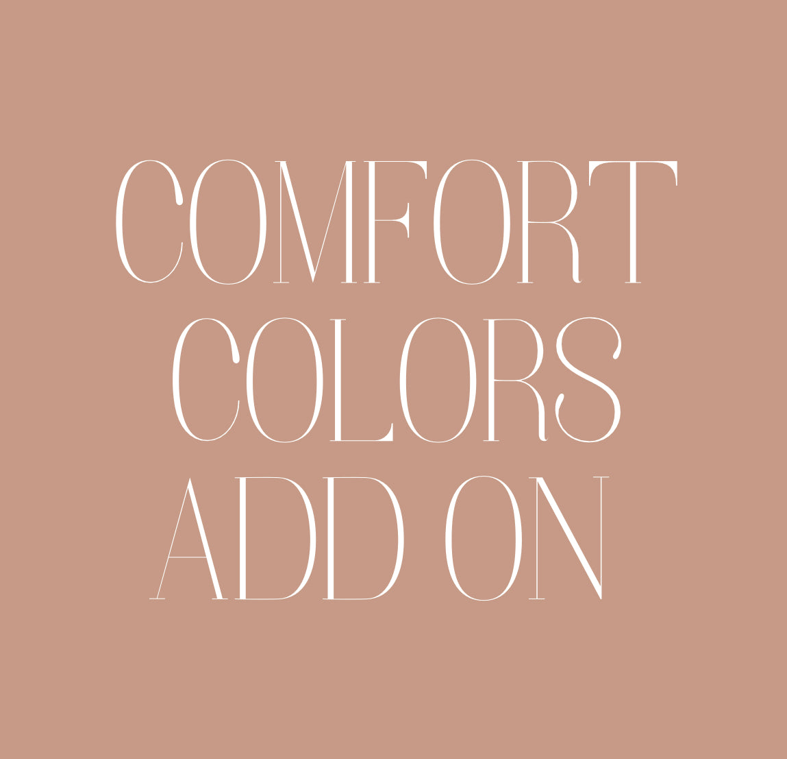 Comfort Colors Tank Add On