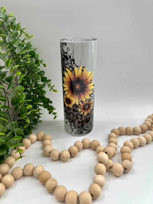 Leopard Sunflower  - 20 oz Tumbler