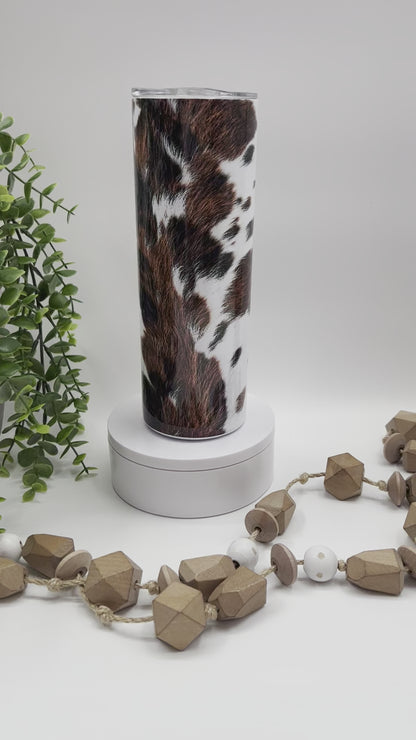 Brown Cowhide - 20 oz Tumbler