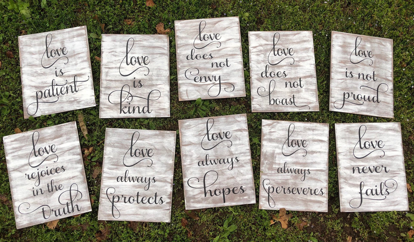 1 Corinthians Wedding Aisle Signs