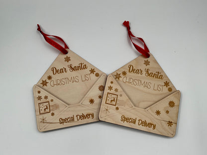 READY TO SHIP: Christmas List - Wood Ornament