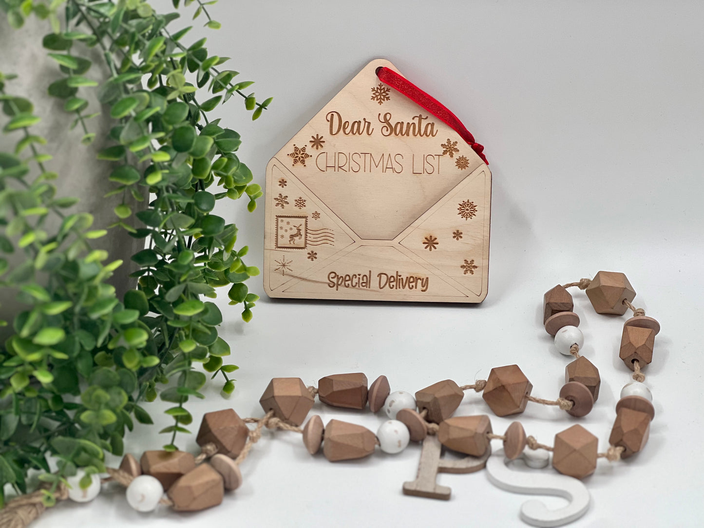 READY TO SHIP: Christmas List - Wood Ornament