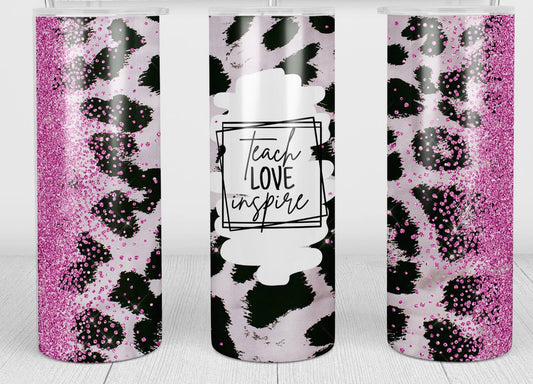 Teach Love Inspire Pink - 20 oz Tumbler