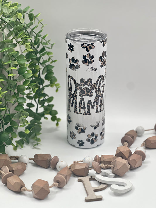 Dog Mama Leopard Print - 20 oz Tumbler