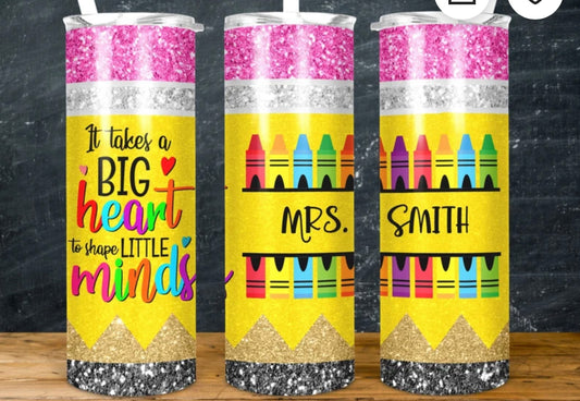 It Takes A Big Heart - Teacher - 20 oz Tumbler